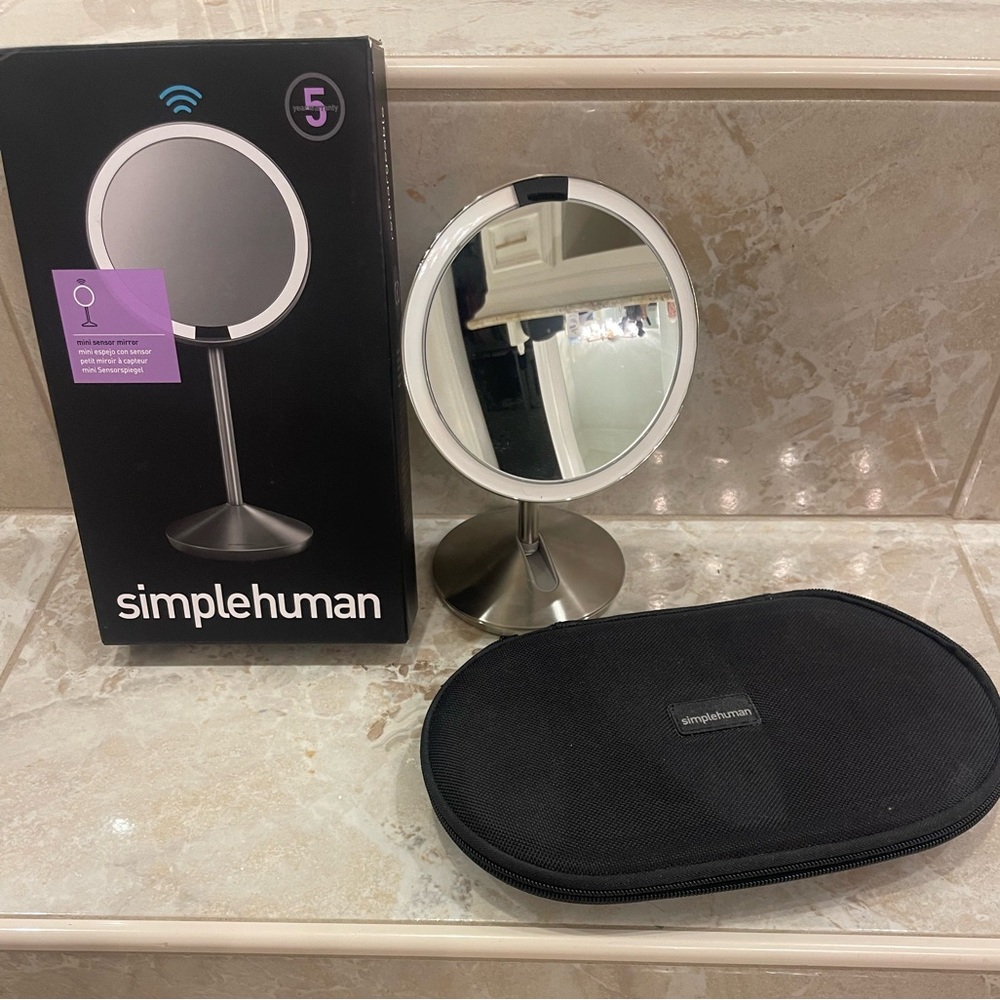 simplehuman Silver Travel Mirror Set